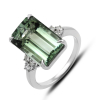 White Gold Ring Wit Green Amethyst