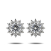 White Gold Earrings With Moissanite  Stars