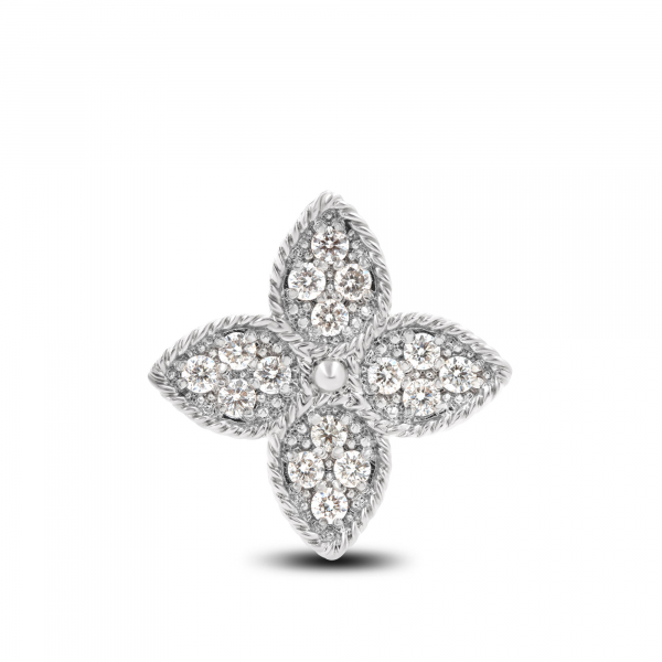 White Gold Pendant Lily With Diamonds