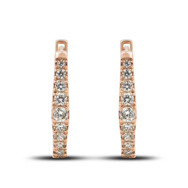 Gold Earrings with Diamonds Facets of Perfection