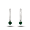 White Gold Earrings With Emeralds