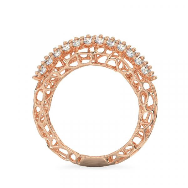 Graceful Coral Rose Gold Ring