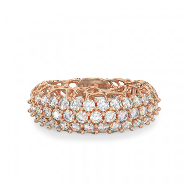 Graceful Coral Rose Gold Ring