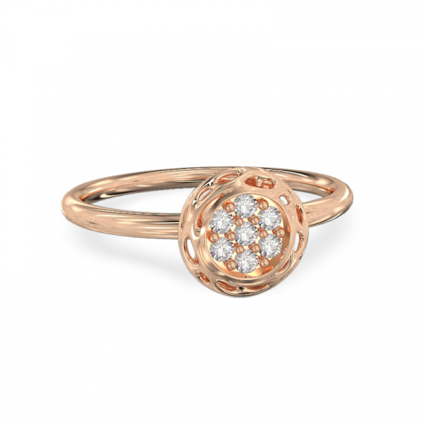 Round Form Rose Gold Ring