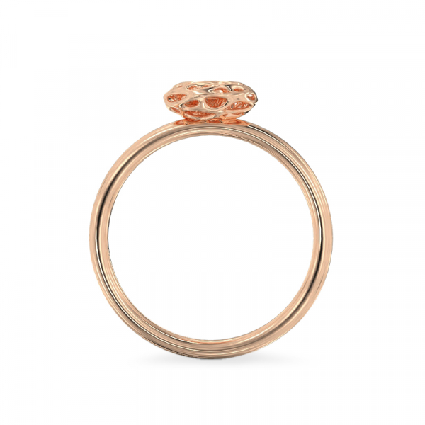 Round Form Rose Gold Ring