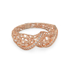 Coral 2 Waves Ring From Rose Gold