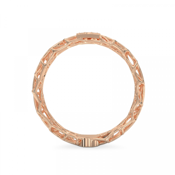 Coral Rose Gold Ring With Square