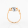 Gold Ring Geometric With Diamonds