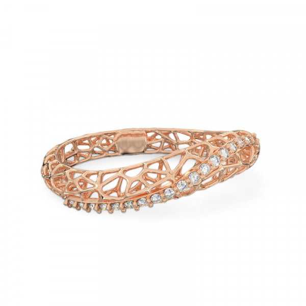 Coral Dream Ring From Rose Gold