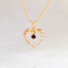 Gold Pendant Heart With Granate 