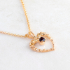 Gold Pendant Heart With Granate 