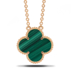 Necklace Clover With Malachite