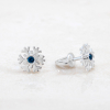 Earrings Slowflakes With Sapphire