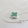 Silver Necklace With Jade