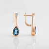 Gold Earrings With Sky Topaz