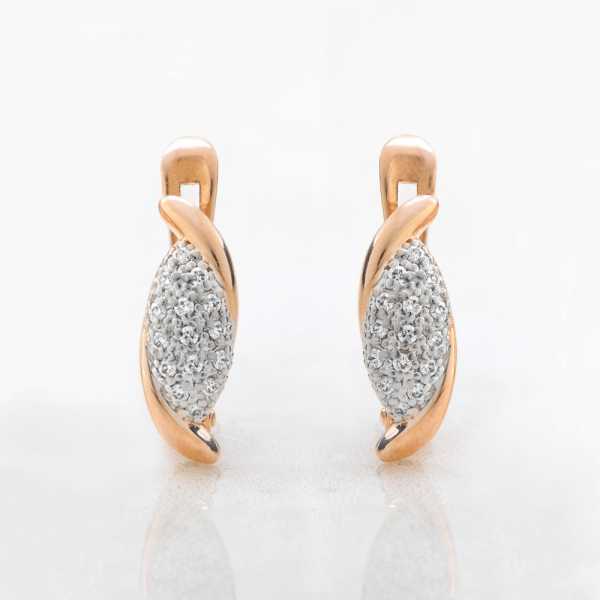 Gold Earrings With Diamonds