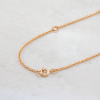 Gold Necklace Mini Clover With White Mother-of-pearl