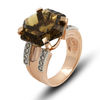 Gold Ring With Brown Quartz