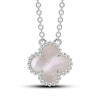 Necklace Mini Clover With White Mother-of-pearl