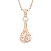 Transparent Drop Rose Gold Pedant