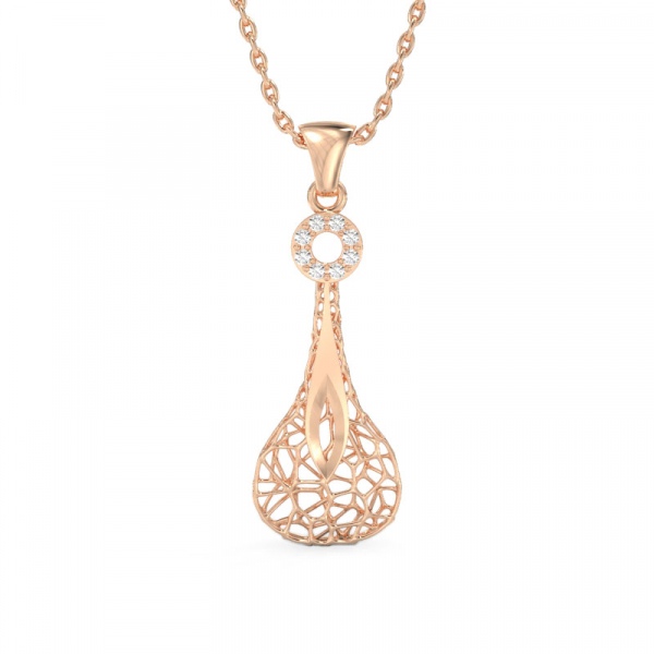 Transparent Drop Rose Gold Pedant