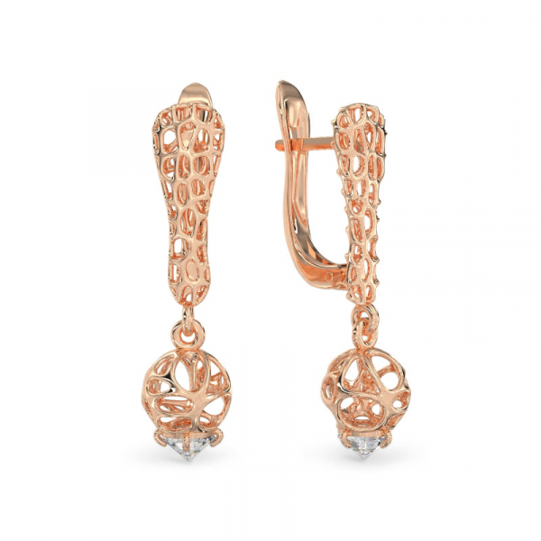 Small Balls Rose Gold Earrings