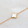 Gold Bracelet  Mini Clover With  Mother-of-pearl