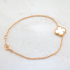 Gold Bracelet  Mini Clover With  Mother-of-pearl