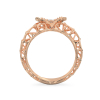 Coral Heart Rose Gold Ring