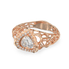 Coral Heart Rose Gold Ring