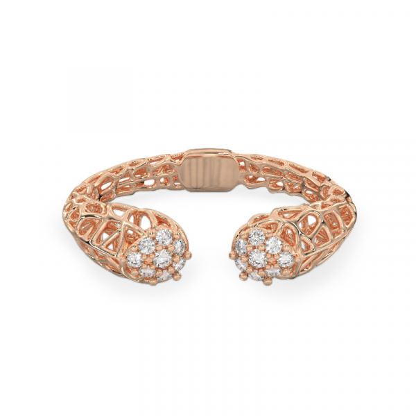 Acropora Coral Ring From Rose Gold