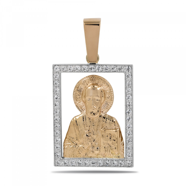 Gold Pendant SAINT NICHOLAS the WONDERWORKER