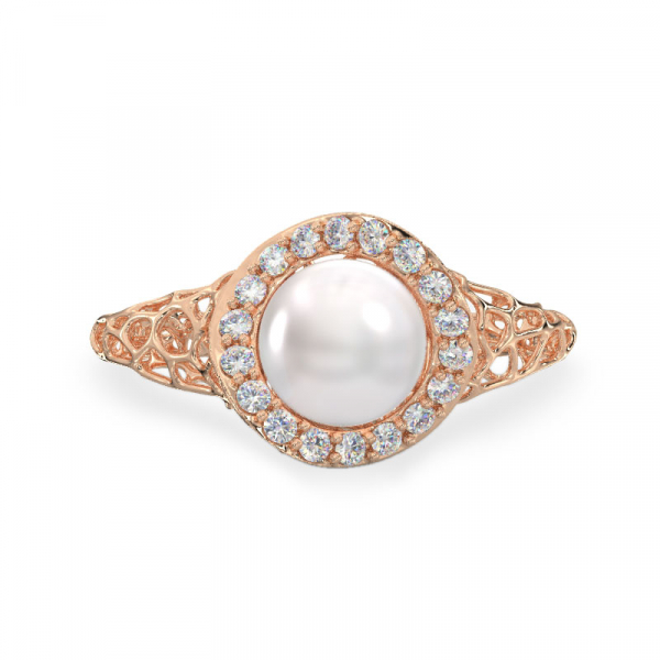 Rich Pearl Rose Gold Ring