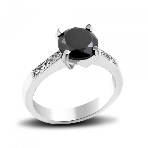 Gold Ring With Black Diamond