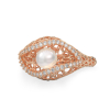 Seashell With Pearl Rose Gold Ring