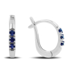 Elegant White Gold Earrings With Sapphire