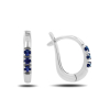 Elegant White Gold Earrings With Sapphire