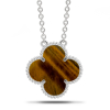 Silver Necklace With Tiger Eye