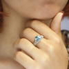 Gold ring with aquamarine Tenderness