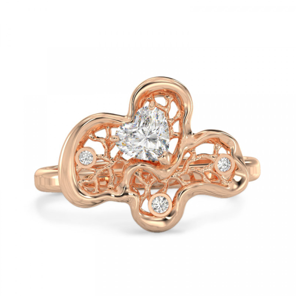 Corylus Shape Rose Gold Ring