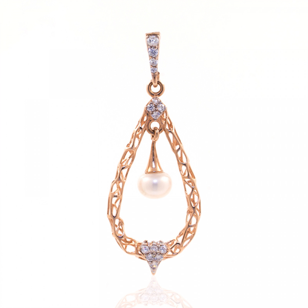 Pearl Drop Rose Gold Pendant